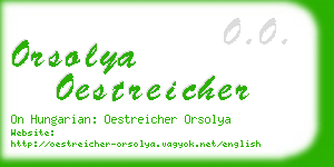 orsolya oestreicher business card